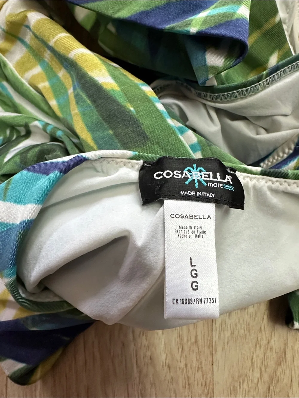 Cosabella Multicolor Tropical-Print Swimwear in Green, Blue & Yellow - Picture 5 of 7